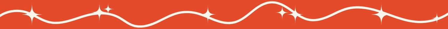 Decorative red and white wavy line border graphic.