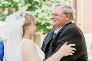 First look with Father of the bride