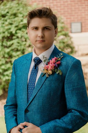 Groom wedding day portrait