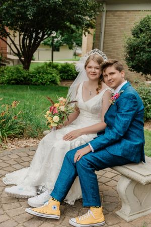 Happy Newlywed Bride and Groom