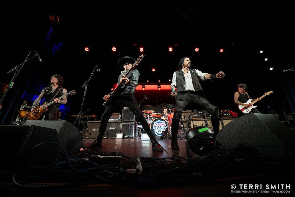L.A. Guns performs live in NJ. L to R: Ace Von Johnson, Johnny Martin, Shawn Duncan, Phil Lewis, Tracii Guns