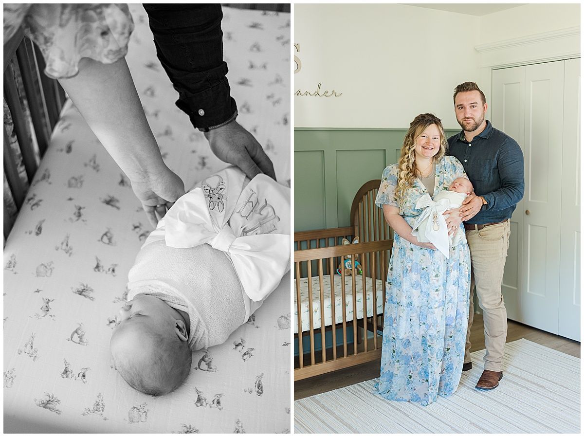 In home newborn photography session by Courtney Dexter Photography, newborn photographer in Minden, Louisiana