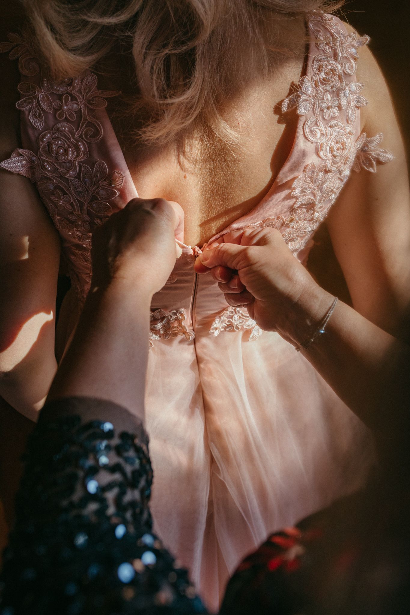 Bride is getting ready for a free orthodox wedding ceremony in Cyprus.