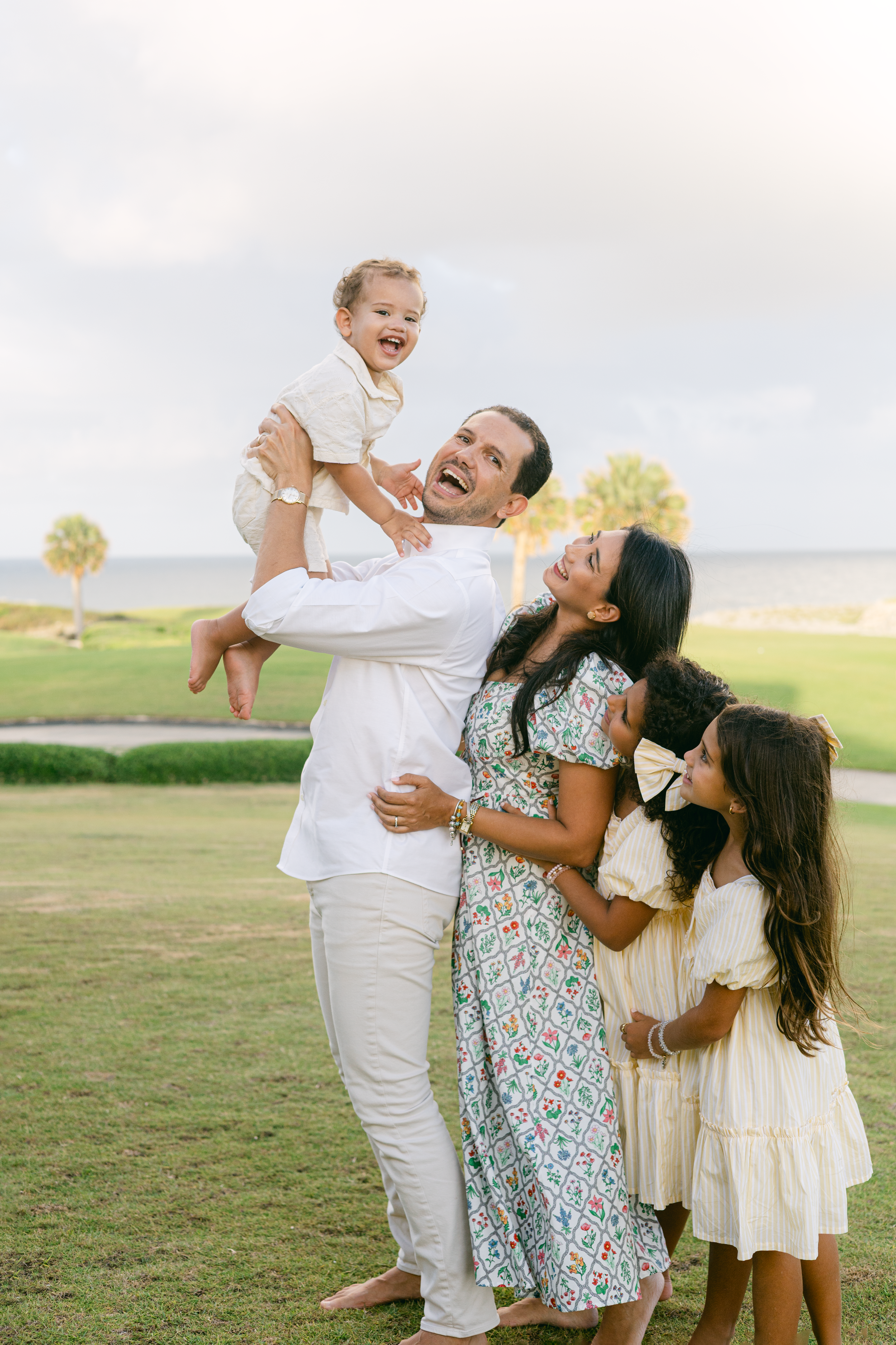 Family photos in Punta Cana featuring beautiful beaches and golden light.