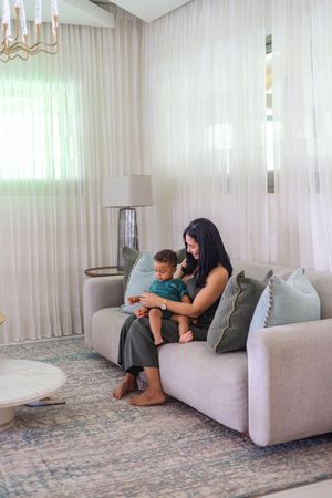 Natural lifestyle photography in Cap Cana preserving authentic everyday family moments.