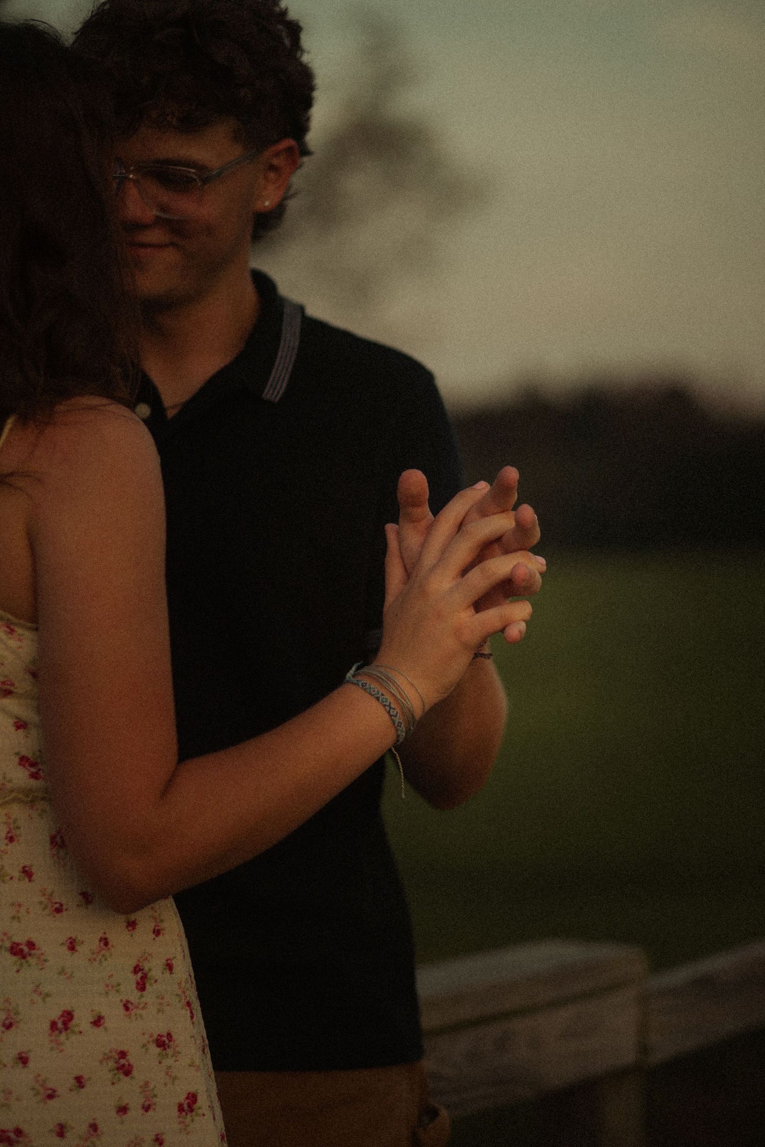 Whimsical dreamy cinematic golden hour couple engagement photos near Chattanooga, TN