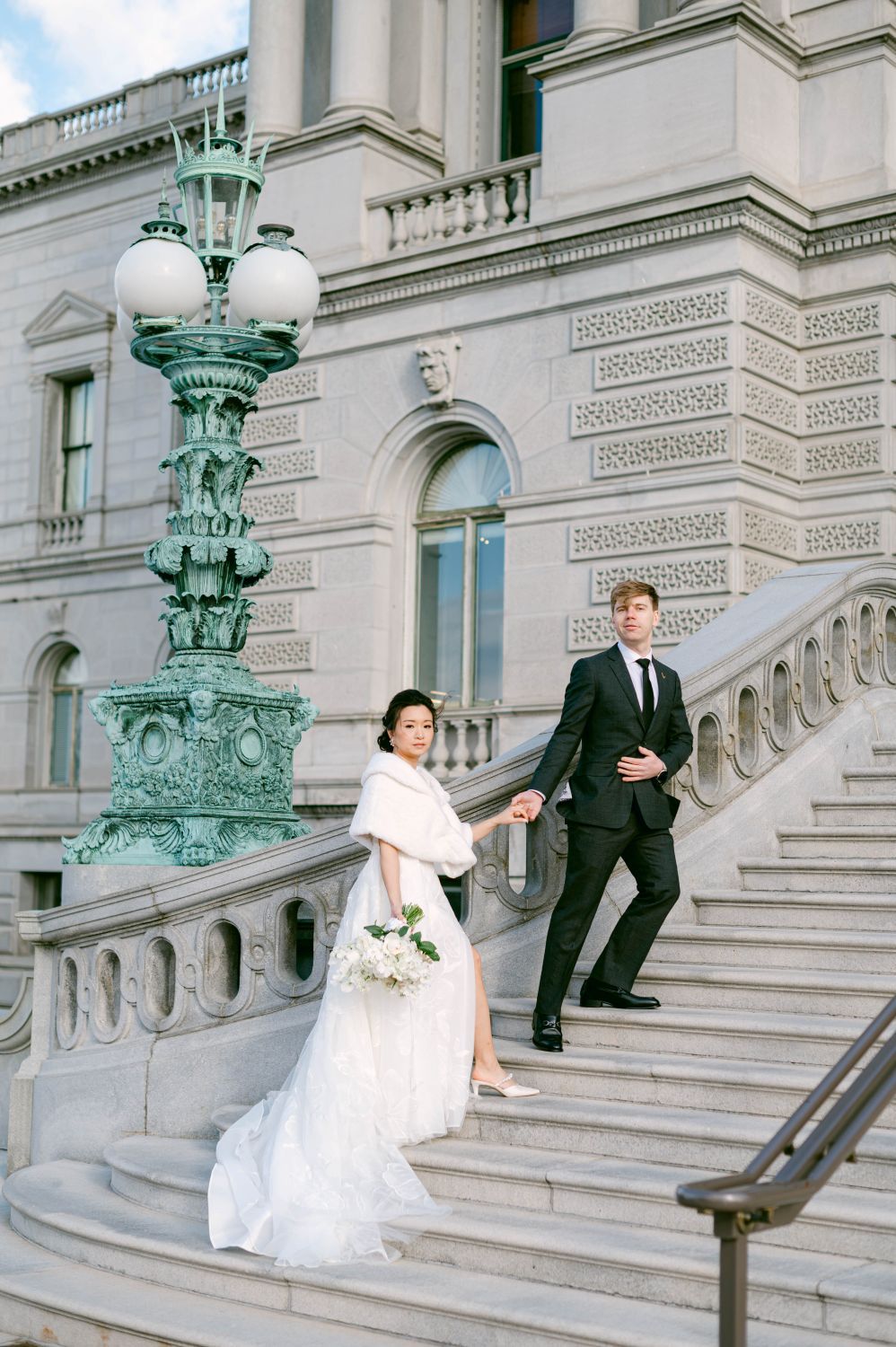Editorial wedding photography in Washington DC featuring cinematic movement.