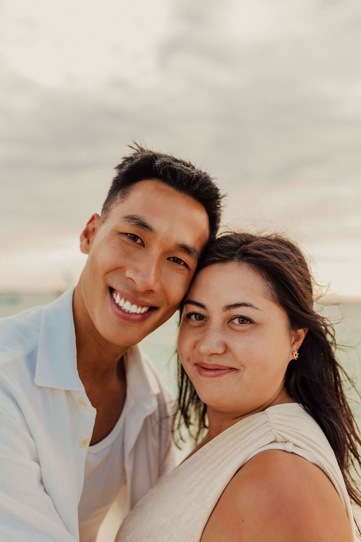 Luxury couple photoshoot in Zanzibar with natural light and ocean backdrop