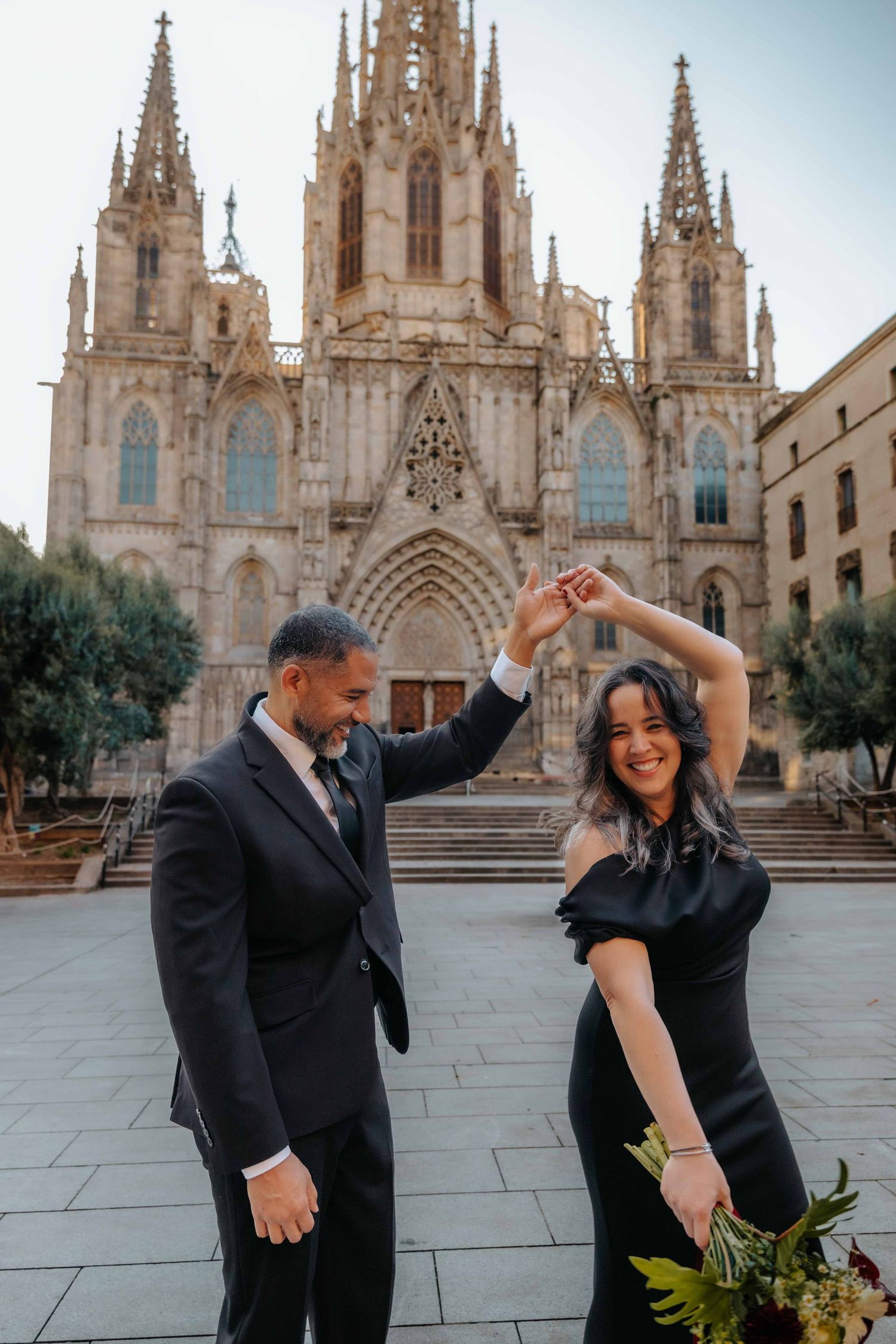 Armando looking proud and happy with his wife of two decades.