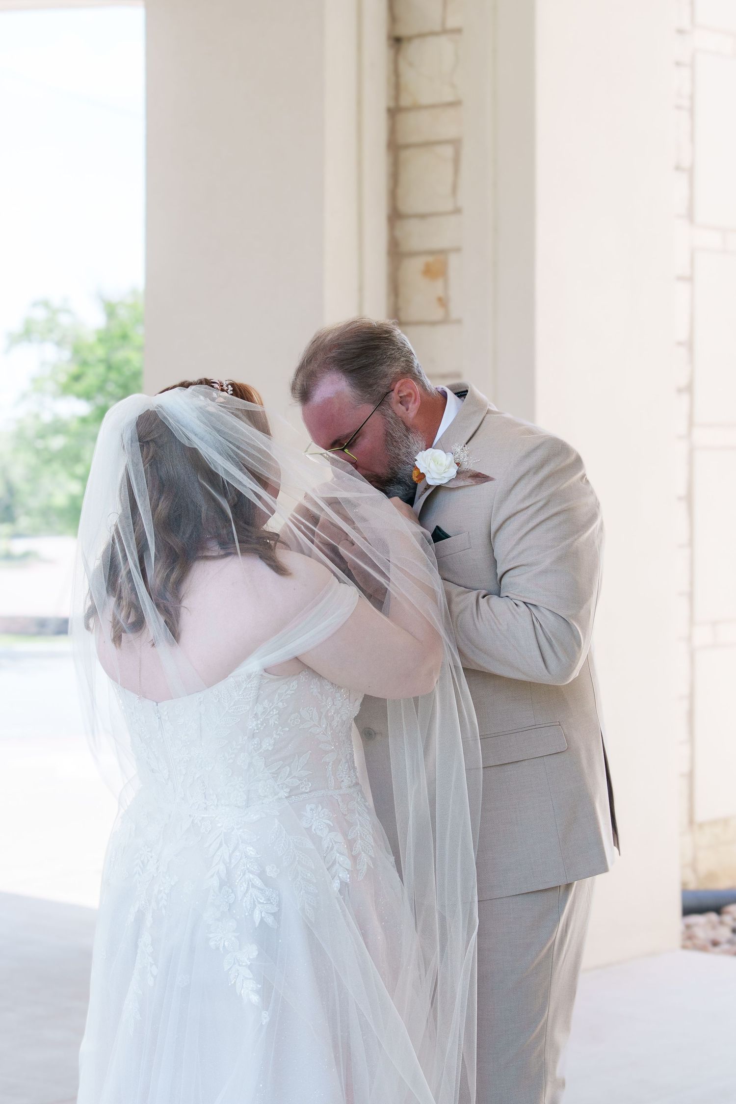 wedding photography Fort Worth Dallas bride groom bridal party poses wedding dress natural airy style Southlake Texas first look dad