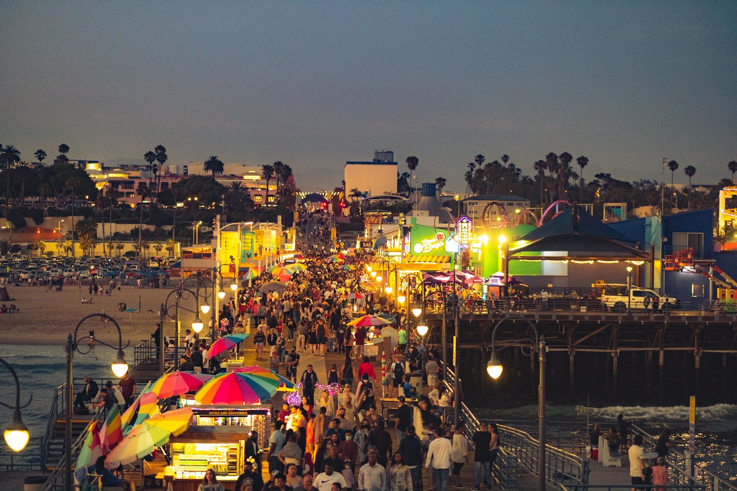 Photo of Santa Monica pier. LA county photography. Los Angeles tourism