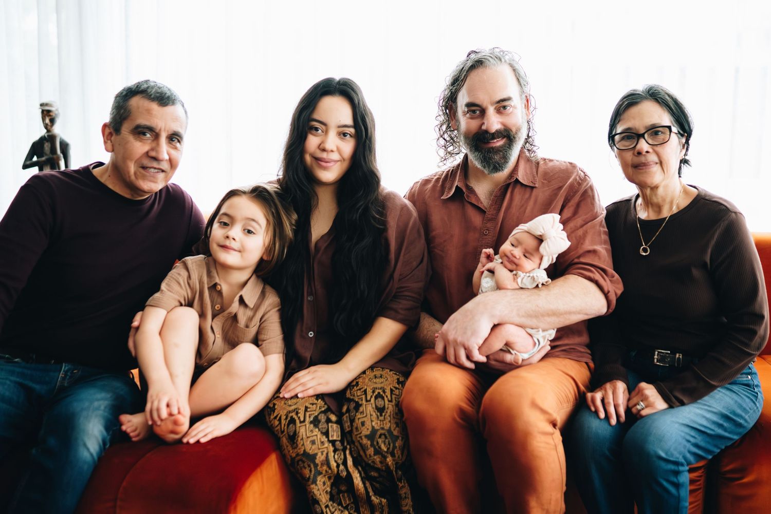 Grandparents and family during a newborn and family photoshoot at home by Melbourne newborn and family photographer Pei A Photography