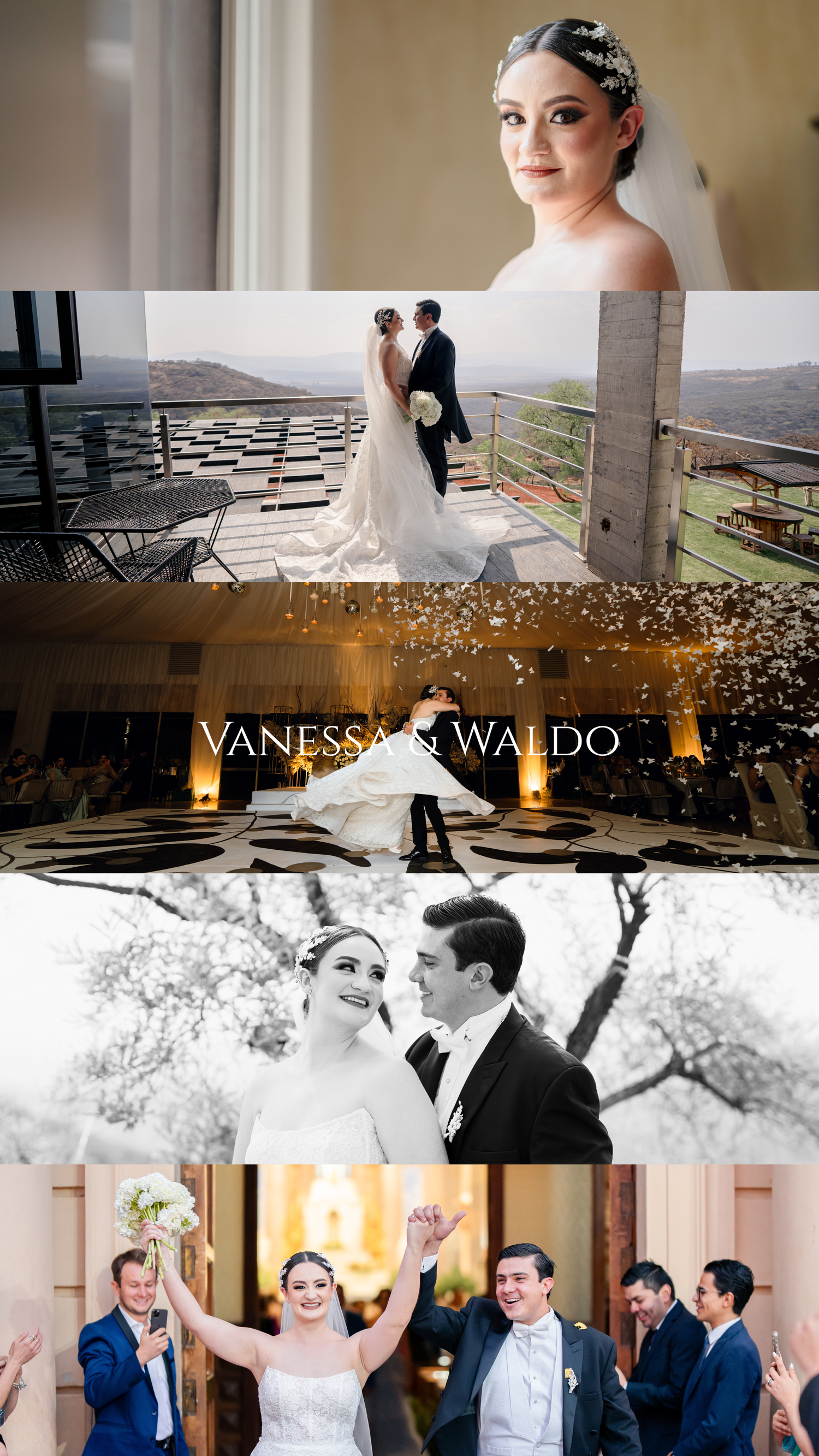 Elegant wedding photo collection featuring bride portraits and ceremony moments.