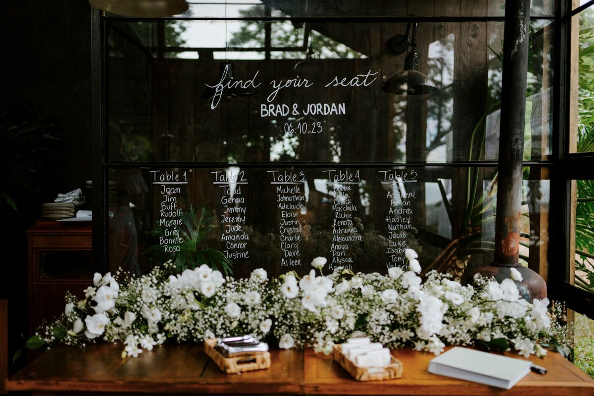 wedding setup details for the wedding in Nosara