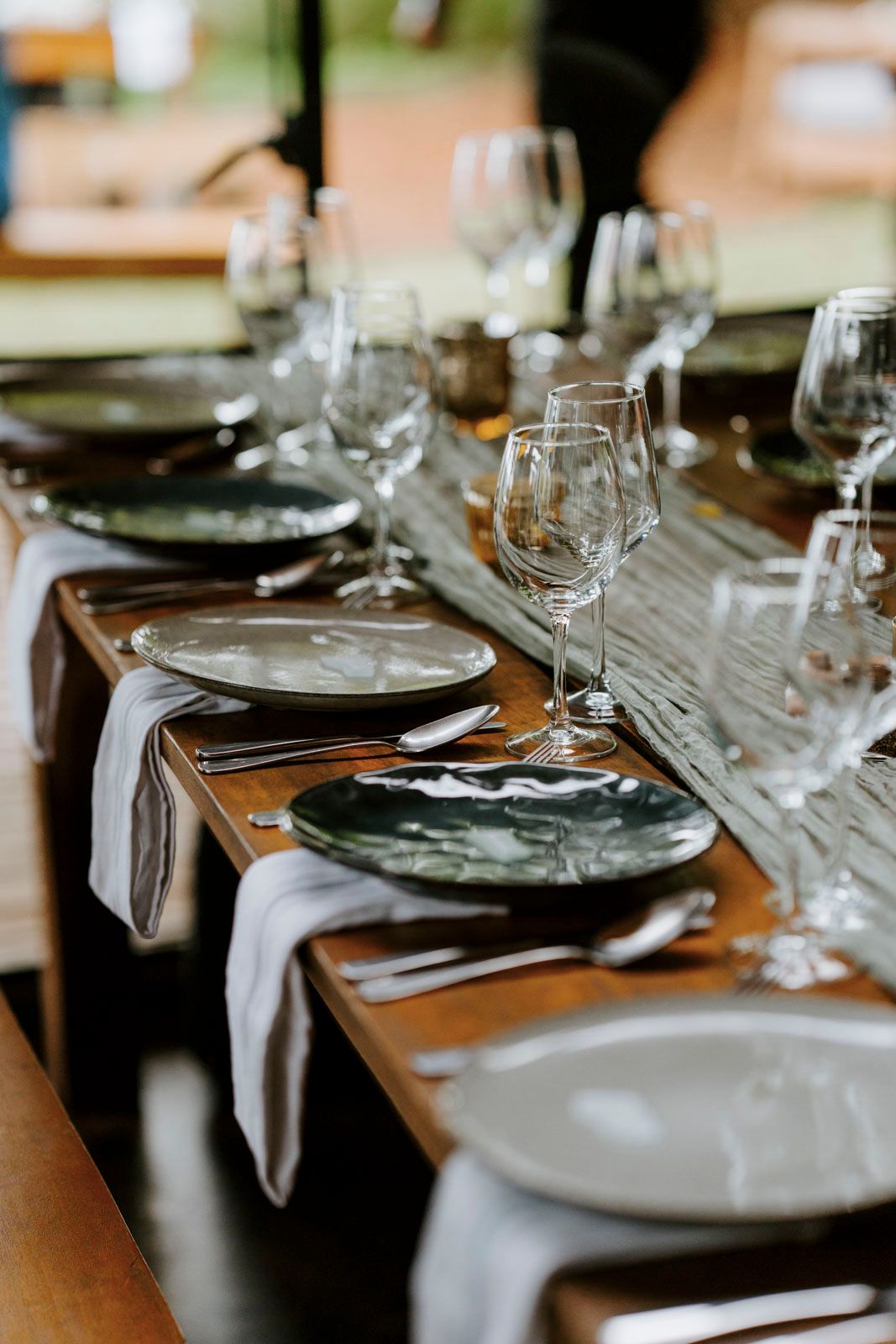 Details photo of wedding reception setup in Costa Rica