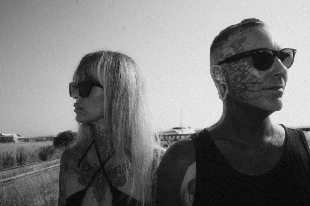 Moody cinematic portrait during Vegas desert elopement