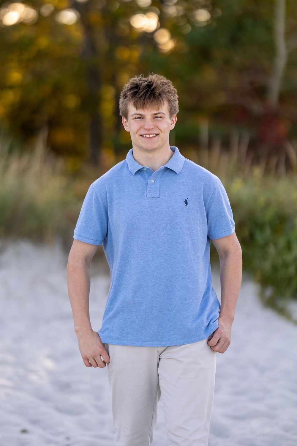 High school senior portrait in New Castle NH