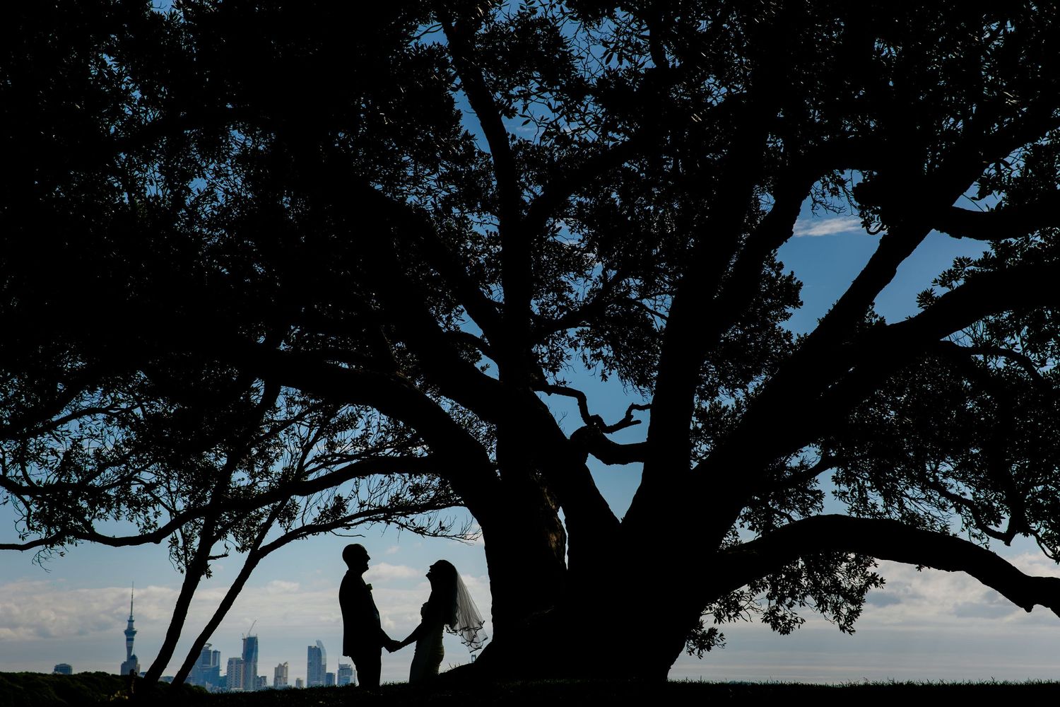 New Zealand elopement photographer capturing a couple at Bastion Point