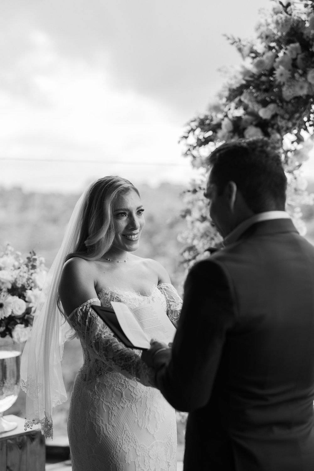 Bali resort wedding photography with jungle view ceremony