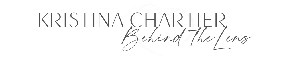 Pink and white text logo for Kristina Chester Photography displayed on a soft pink background.