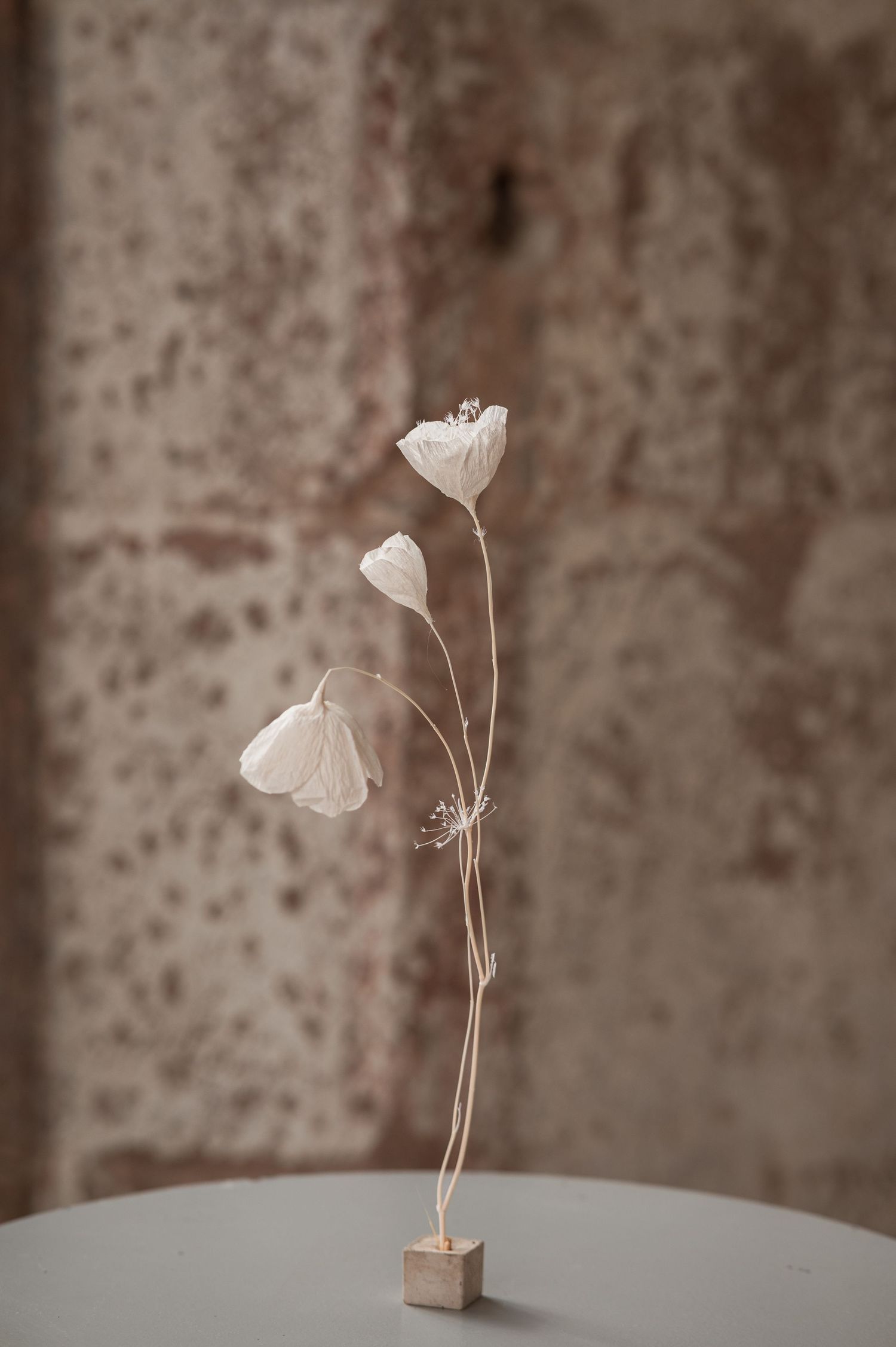 décoration mariage minimaliste alsace Du Beau e Basta Fleurs en papier sechés