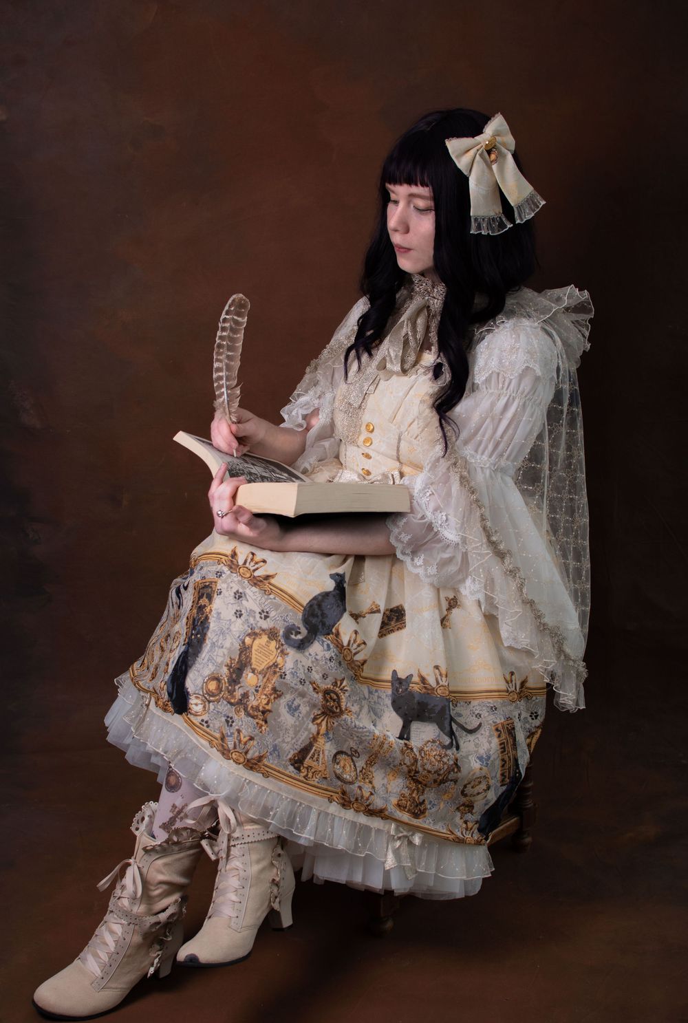 portrait of a person in lolita clothes