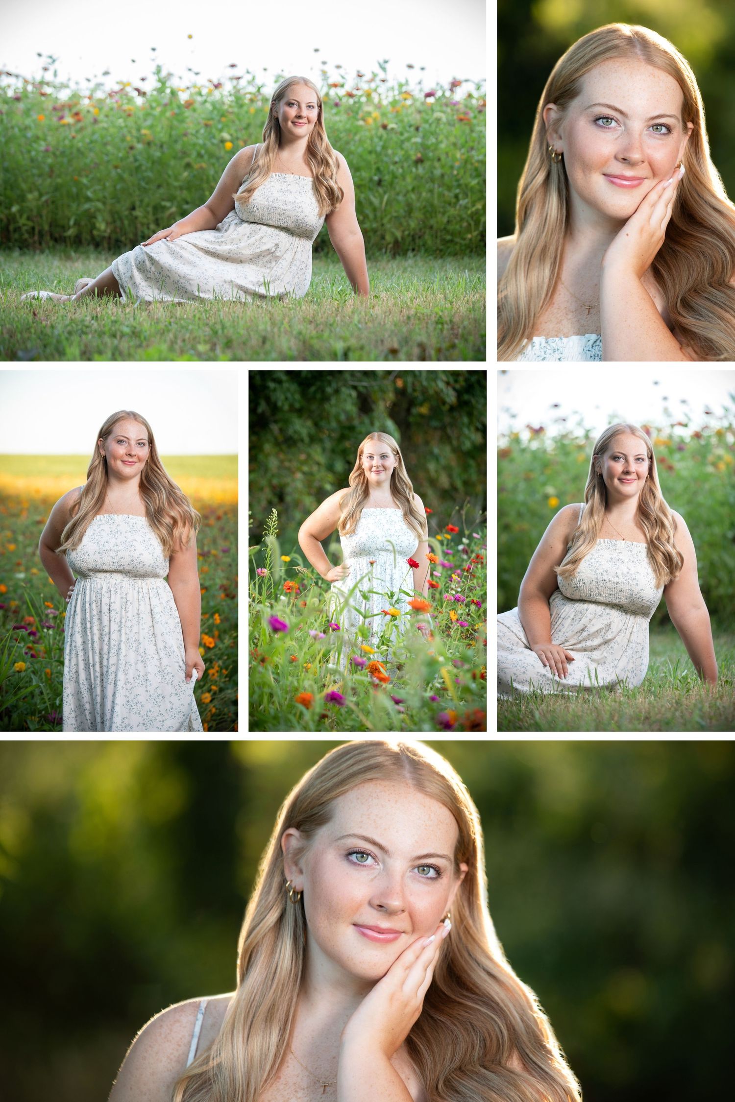 Olentangy senior pictures in a field.  Flower field senior pictures.  Mitchells Blooms & Berries senior pictures. Boho senior pictures.