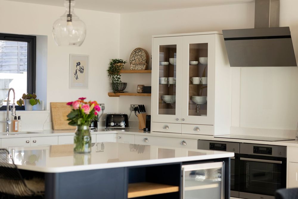 An interior photograph of an air b&b near the sea in the kitchen.