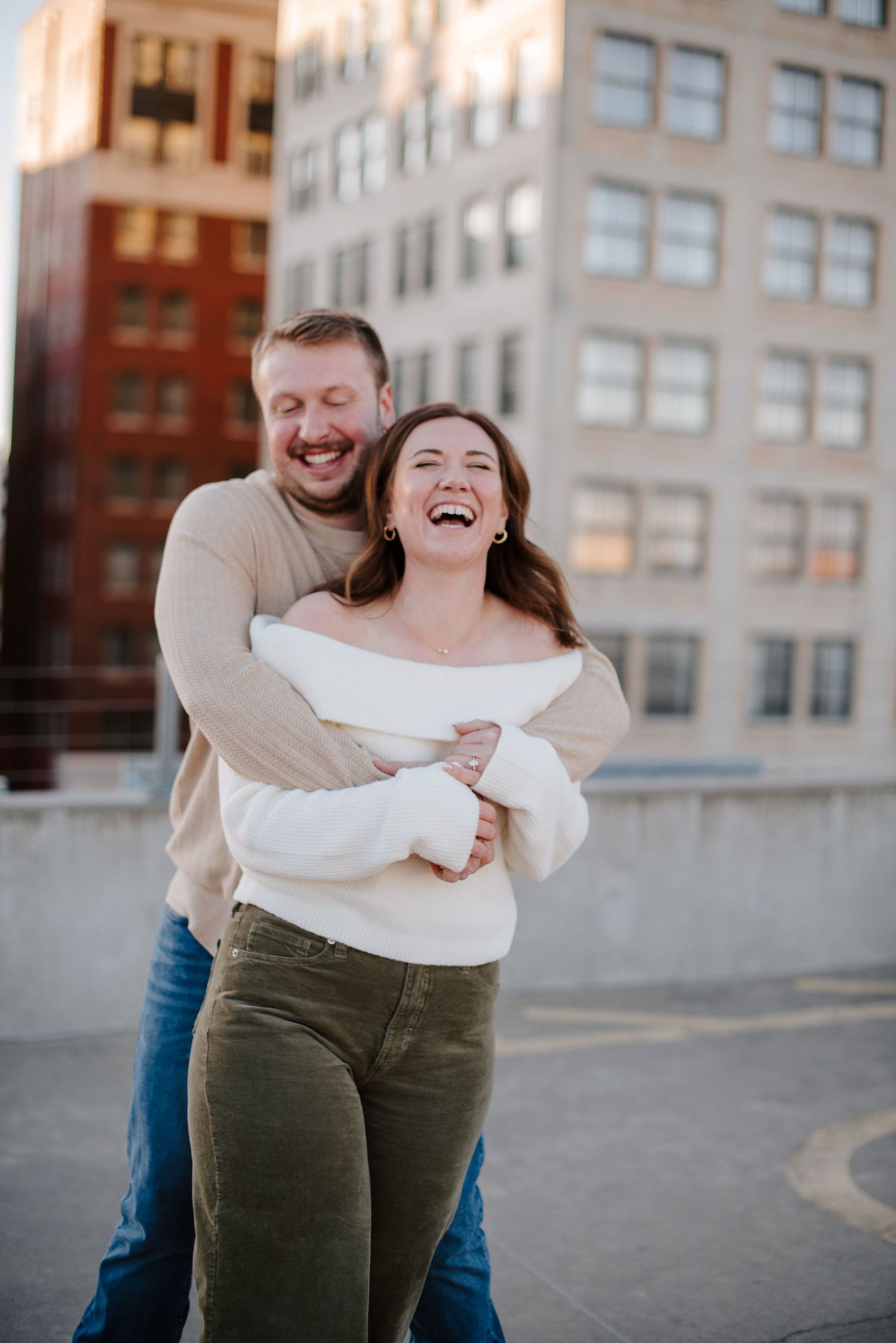 Downtown city engagement session in Wichita, KS - engagement pictures by Jessica Nadine Photography