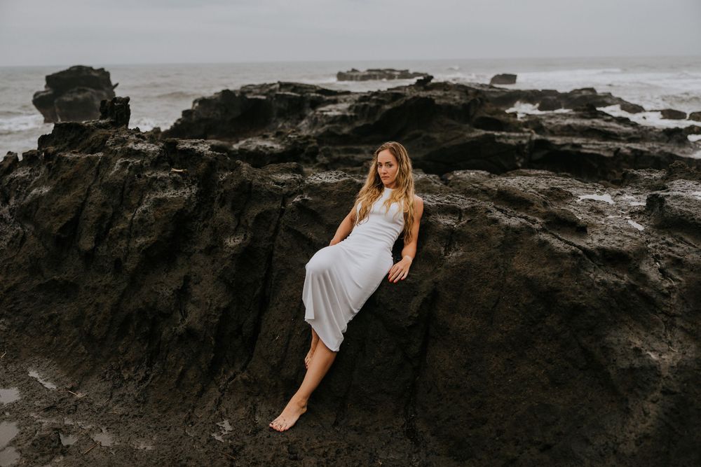 Solo lifestyle photography in Bali at Menenging Beach