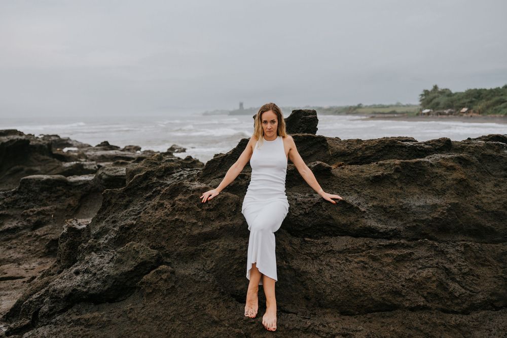 Solo lifestyle photography in Bali at Menenging Beach