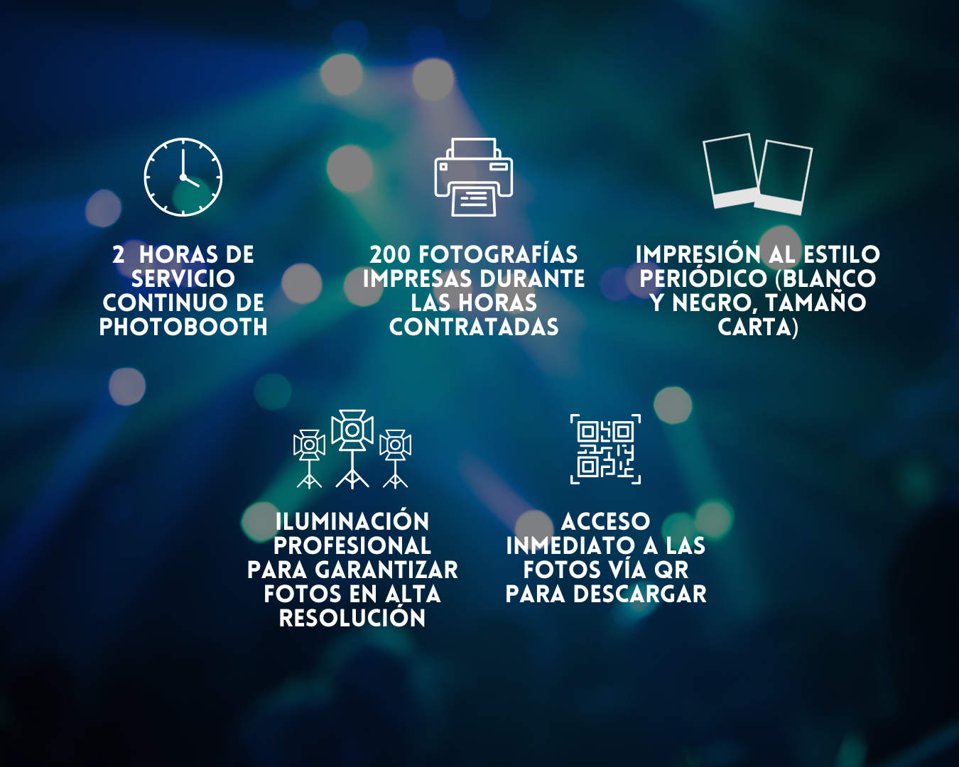 Cabina de fotos para eventos con montaje profesional y elegante