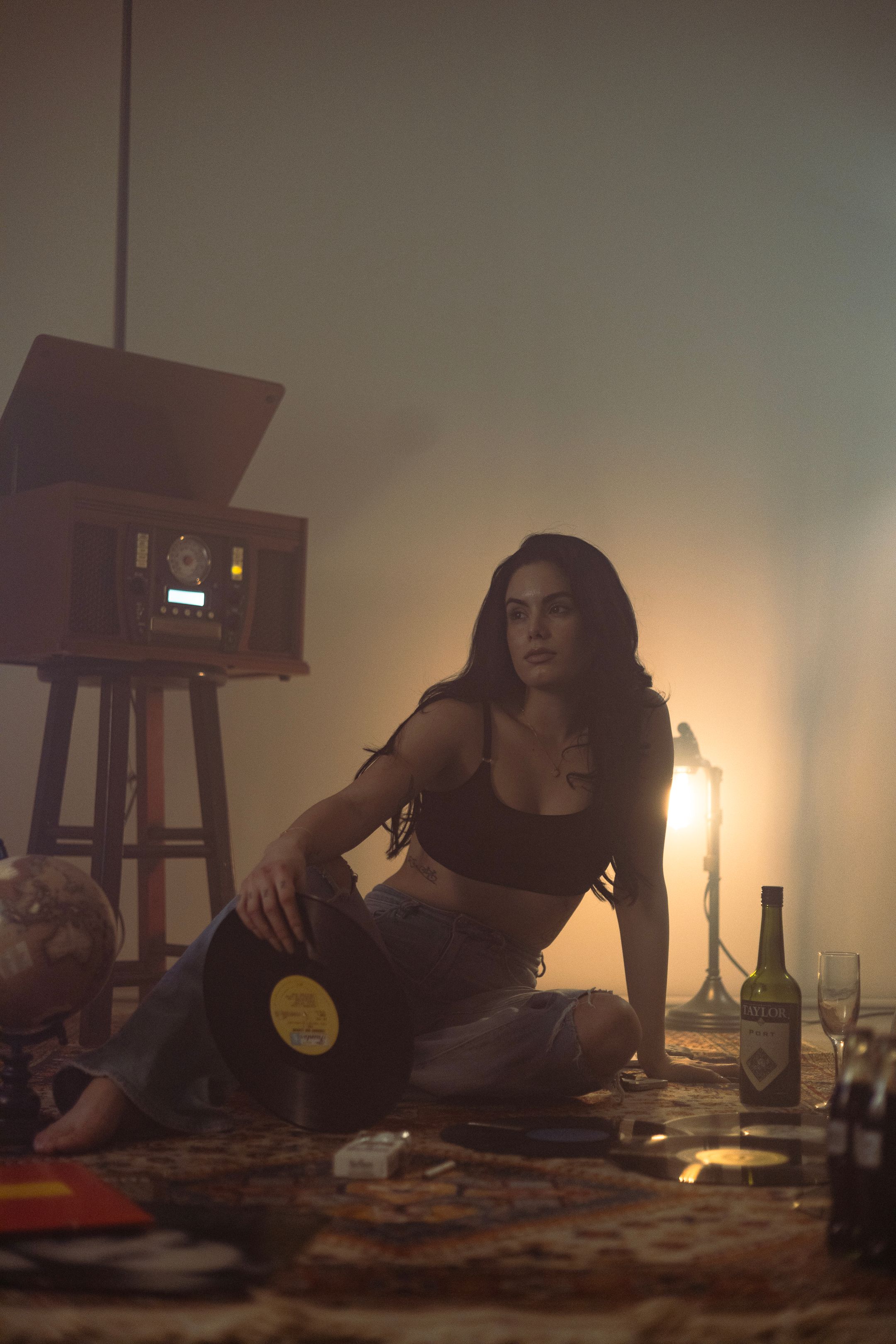 Cinematic Miami portrait in candlelight, moody film still vibe styled for indie actors and filmmakers by MannyPortraits.