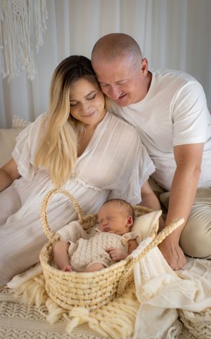 Newbornshooting München, Erding und Umgebung im Boho-Stil, Neugeborenenfotografie