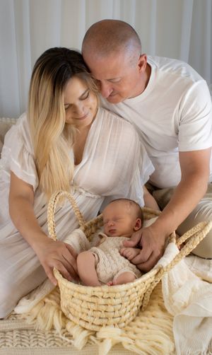 Newbornshooting München, Erding und Umgebung im Boho-Stil, Neugeborenenfotografie