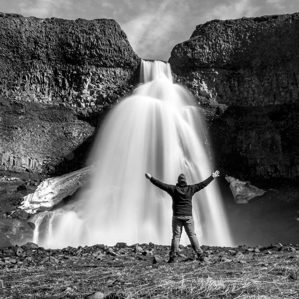 Just me admiring the waterfall