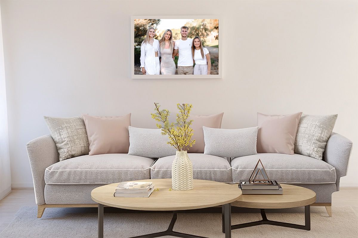 Glassless frame - Easy to clean ad light weight. Perfect for rentals