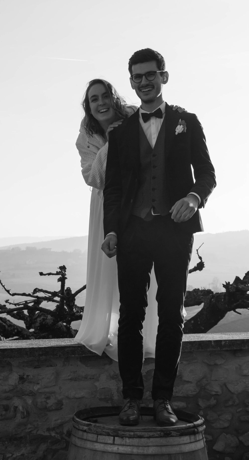 Photographe d'évènements en Isère - Couple en noir et blanc