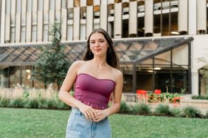 A series of connected outdoor lifestyle photos showing casual fashion and natural settings in warm sunlight.