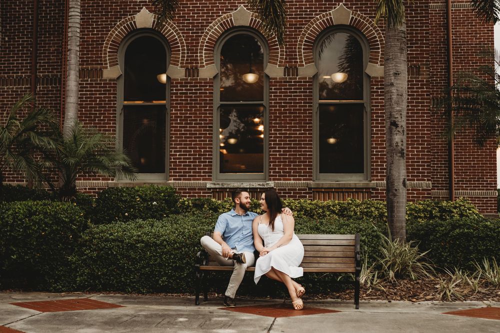 Fun and romantic engagement photography at The Henry B. Plant Museum in Tampa Florida