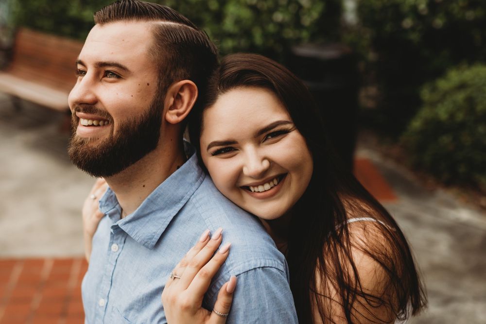 Classic Tampa engagement portraits at The Henry B. Plant Museum with romantic energy