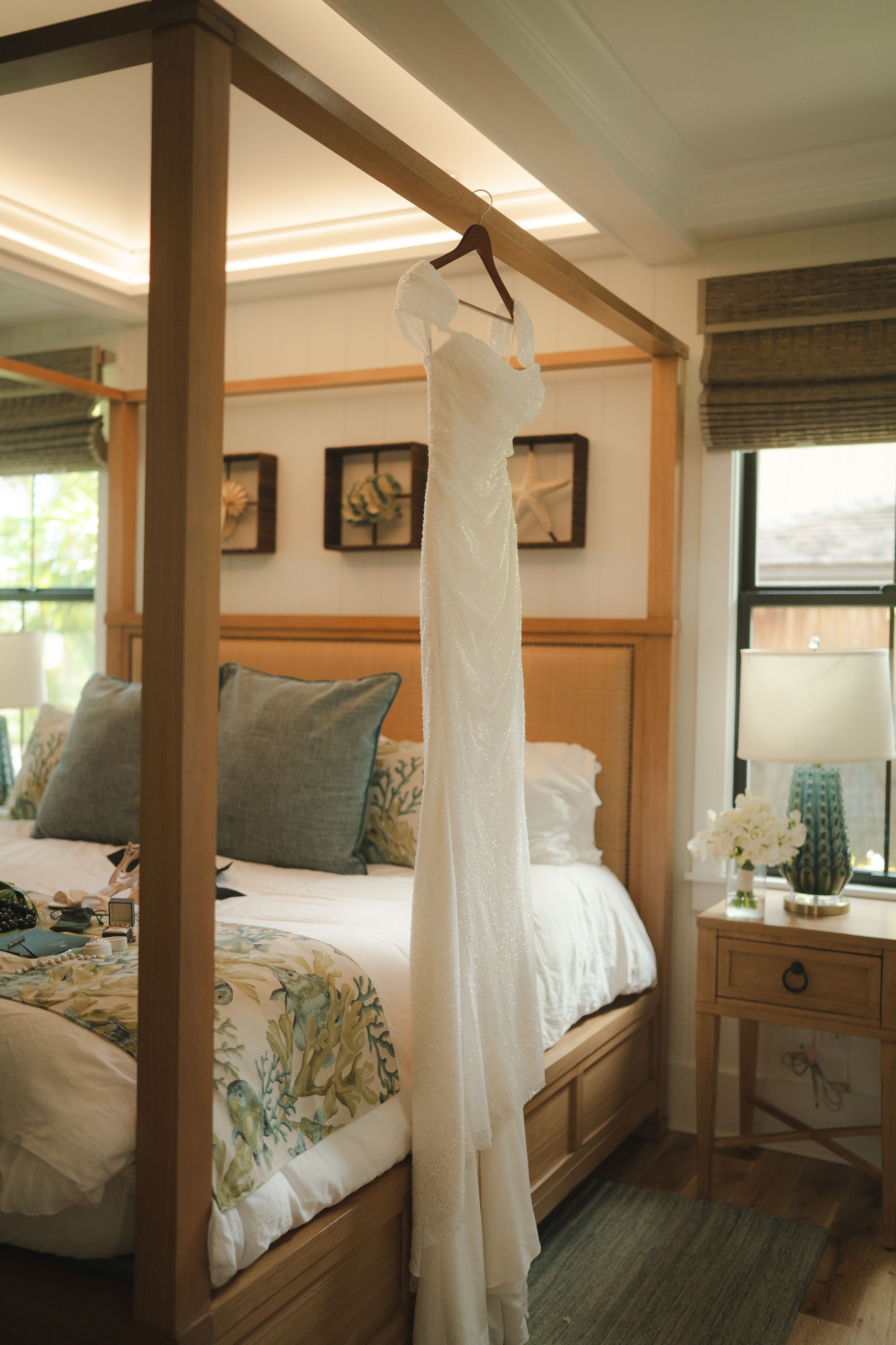 dress detail at Kauai wedding by Kauai Wedding Photographer