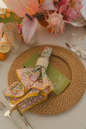 table setting details at Kauai wedding by Kauai Wedding Photographer