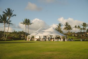 Tent at Kauai Wedding by Kauai Wedding Photographer
