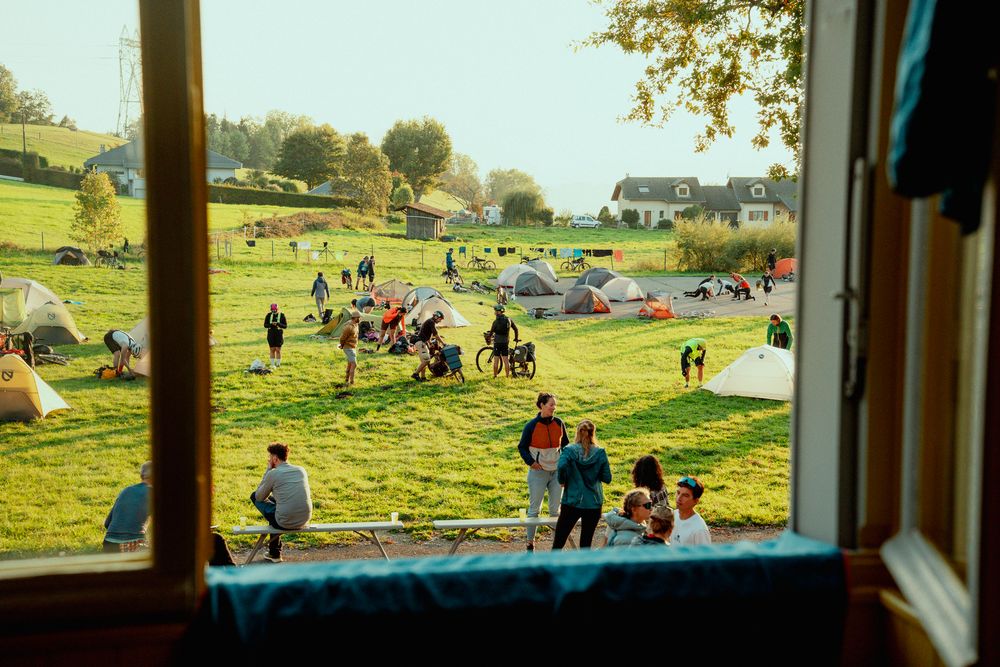 photo lors d'un bivouac de bikepacker