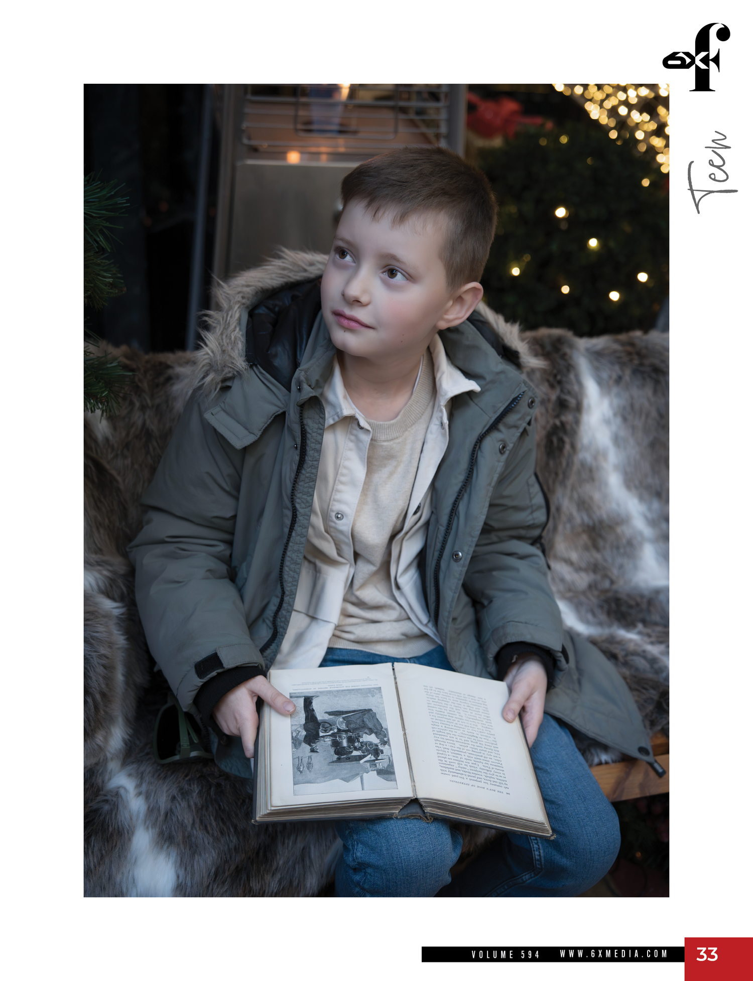 A person in a gray jacket sits with a book while steam or smoke rises in the background.