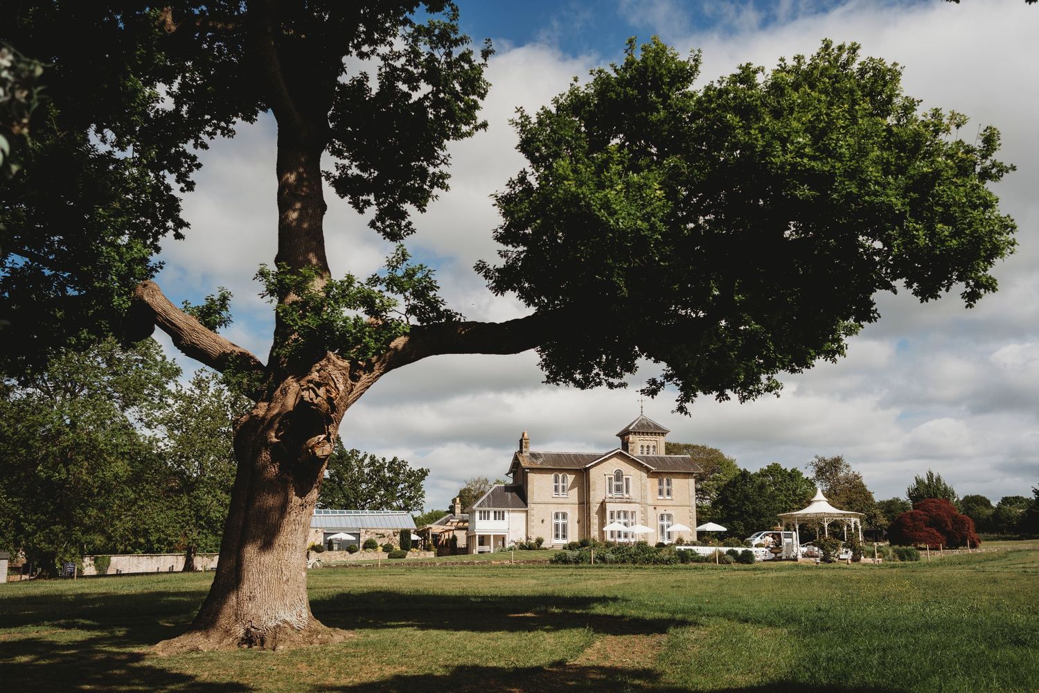 St Tewdric's house and grounds with oak tree