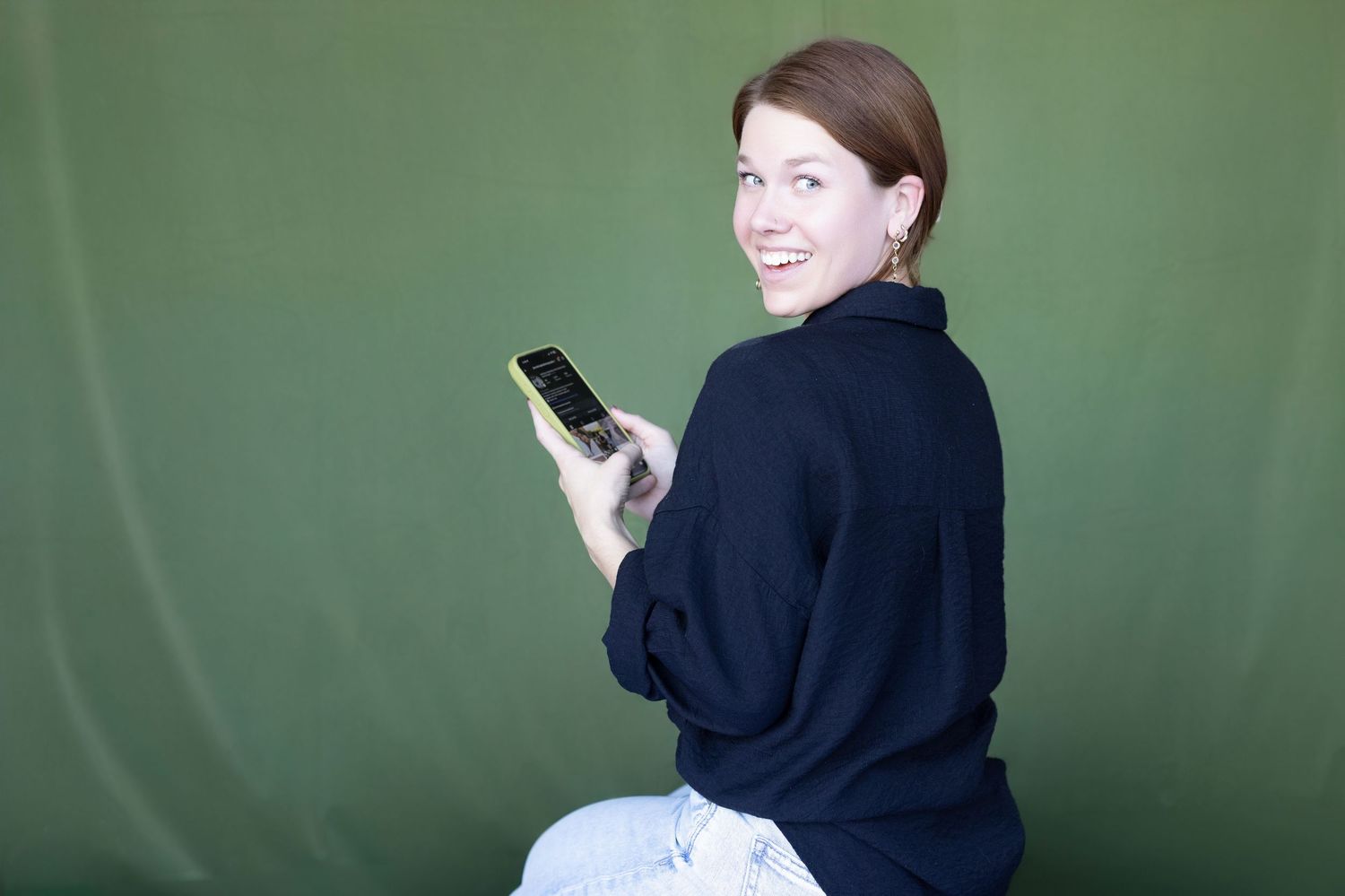 Professional headshot session in the Greater Phoenix area, featuring a confident individual in a clean, studio-style setting.