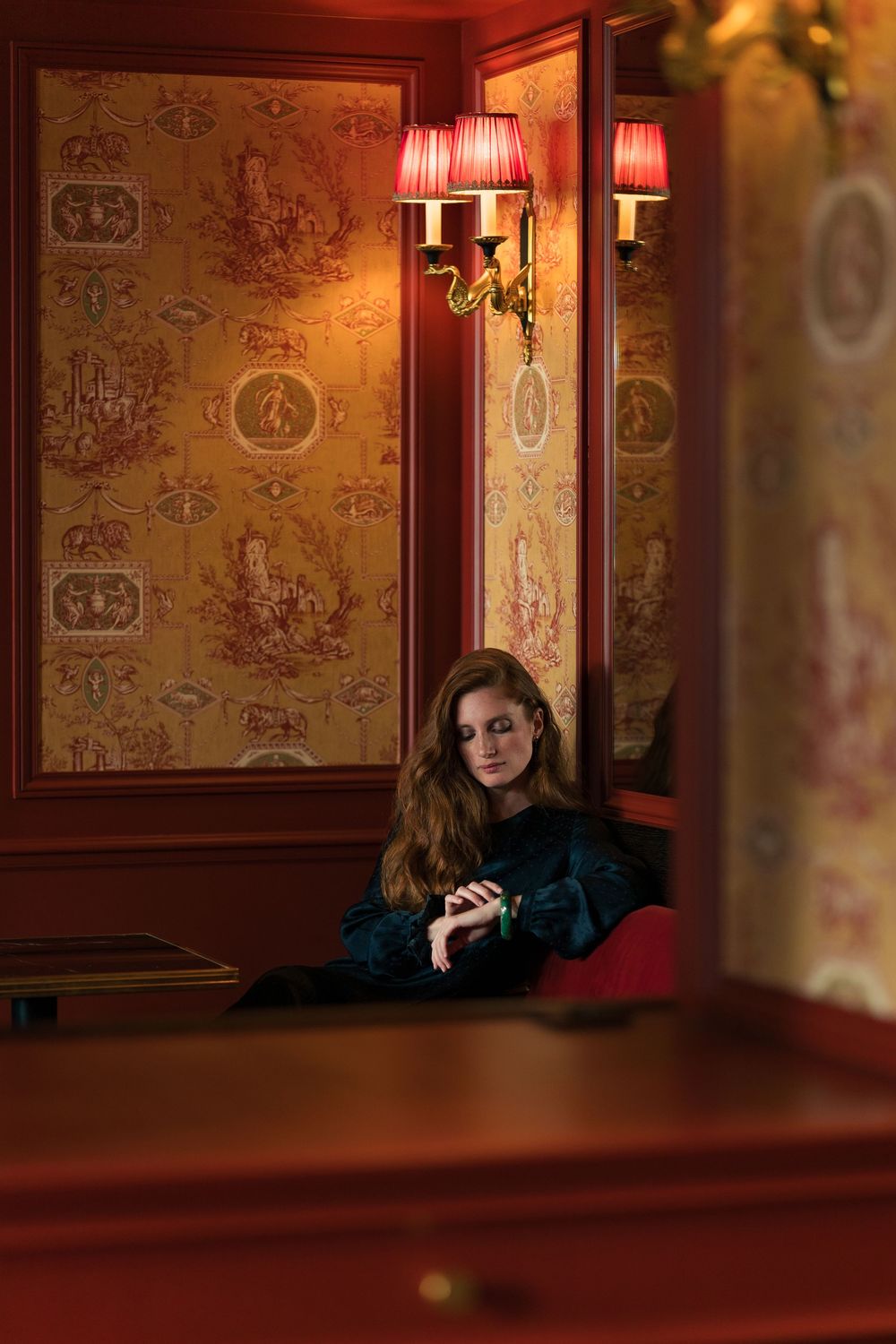 Photo façon boudoir avec de jolis tons chauds