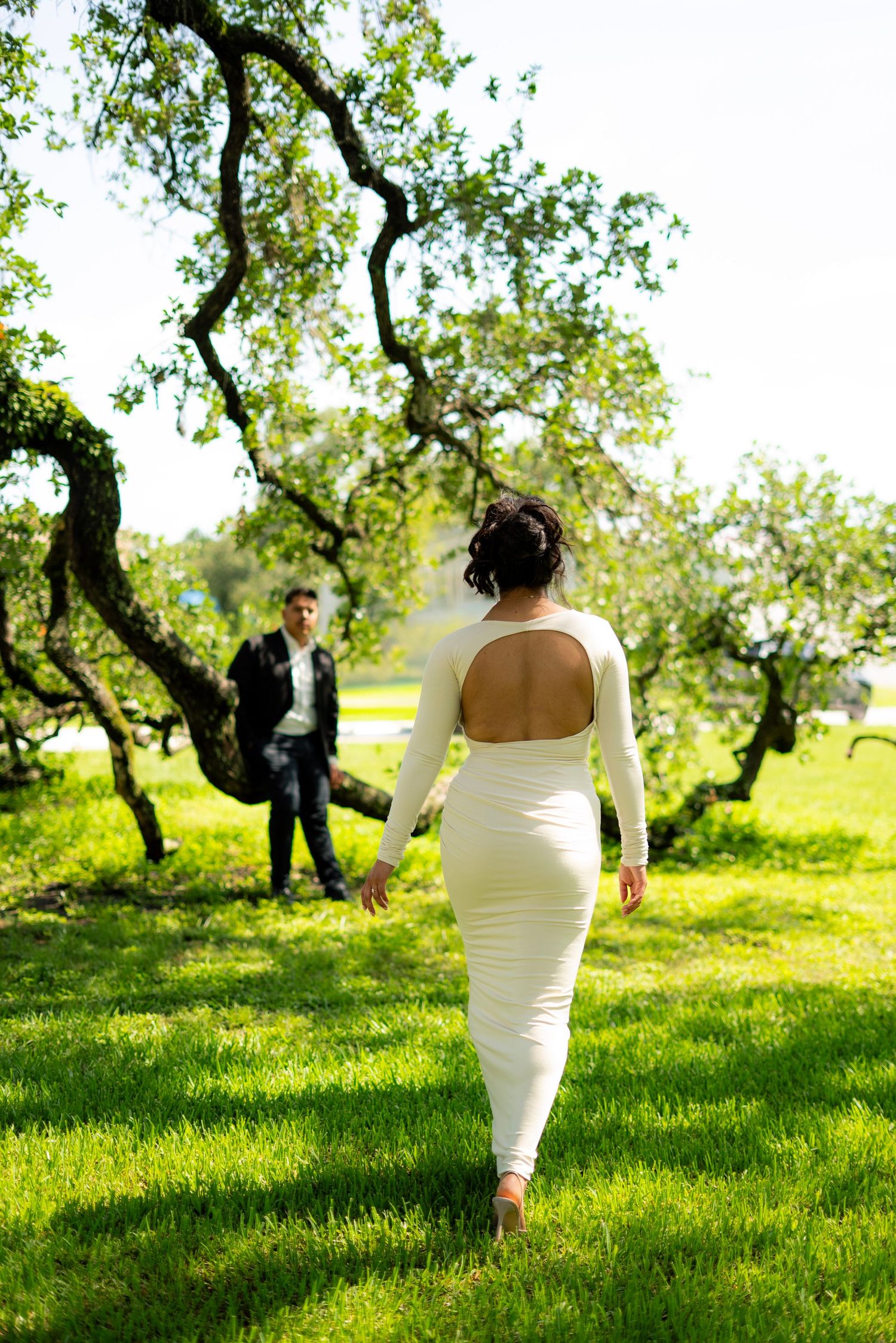 Engagement session outdoors in Houston, TX. Natural light, candid moments, lifestyle photography, timeless documenting, couple photography.